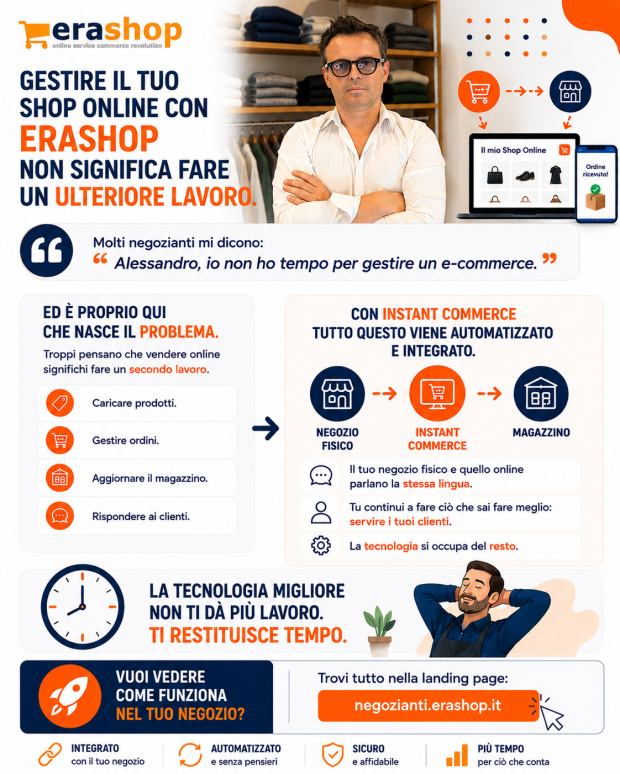 Il tuo e-commerce non deve diventare un secondo lavoro.