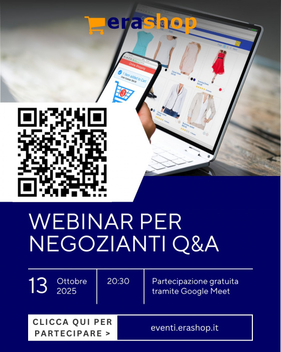 Webinar gratuito per negozianti - 13 ottobre 2025 – ore 20:30